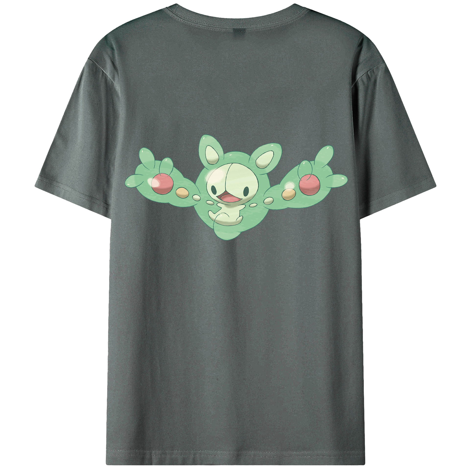（画像用） ポケットモンスター Pokémon 綿100％ メンズ半袖Tシャツ（バックプリント） 通気性